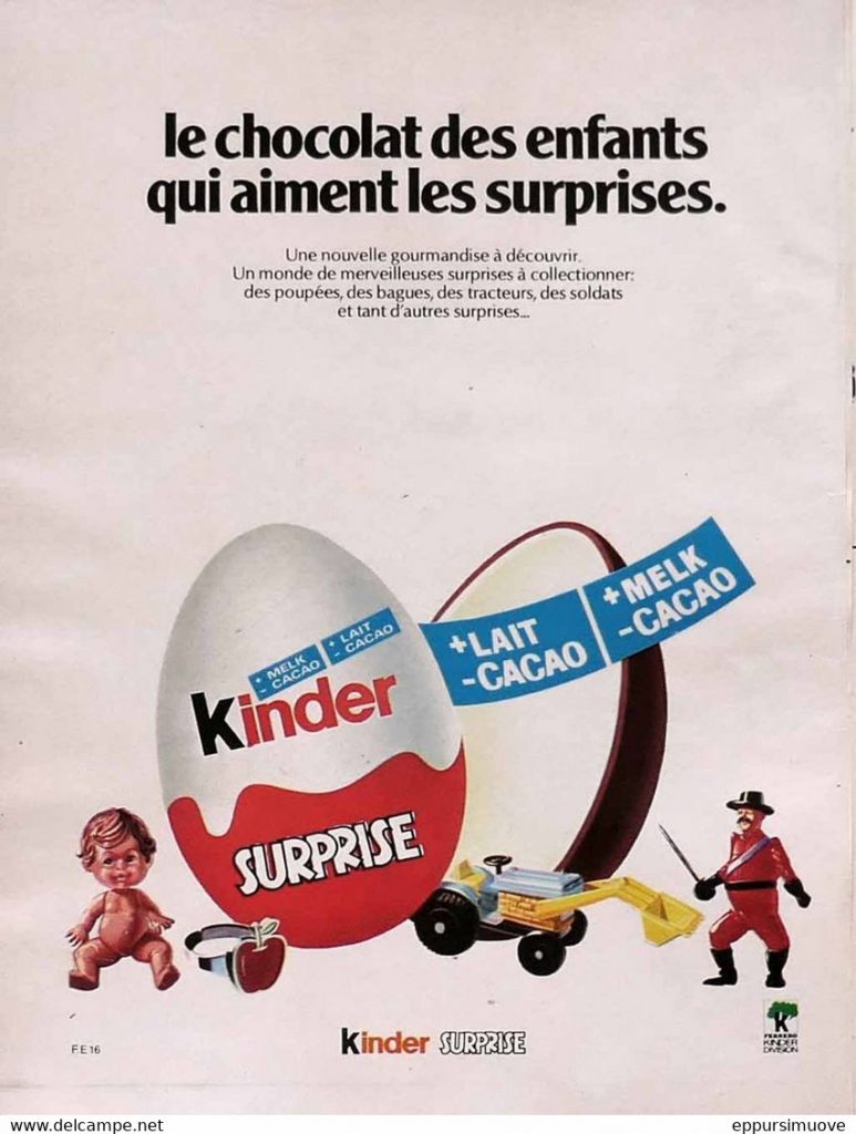 marque kinder affiche vintage agence de naming bénéfik trouver un nom pour mon entreprise 